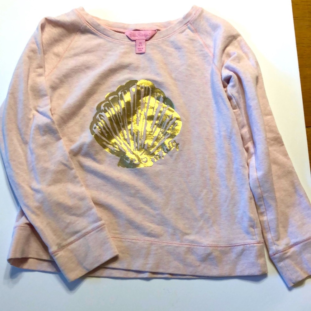 Lilly Pulitzer Girls Sweatshirt with Seashell